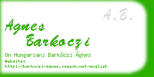 agnes barkoczi business card