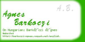agnes barkoczi business card